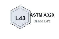 ASTM A320 Grade L43 marking