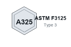 ASTM F3125 Grade A325 Type 3 marking