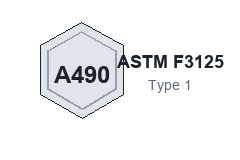 ASTM F3125 Grade A490 Type 1 marking
